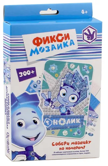 Фиксики. Мозаика самоклеящаяся по номерам "Нолик" (02281) обложка книги