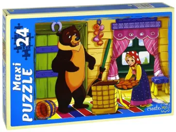 Пазлы-24 maxi "МАША И МЕДВЕДЬ" (ПМ-7134) обложка книги