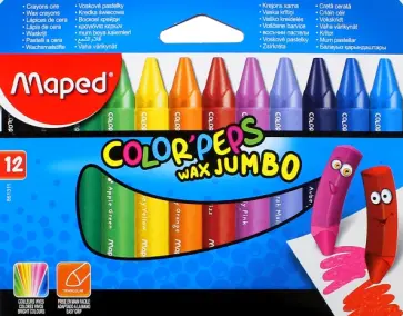 Восковые мелки, 12 штук COLOR'PEPS Jumbo (861311) обложка книги