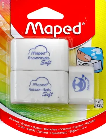 Набор ластиков, 3 штуки ESSENTIALS SOFT (122815) обложка книги