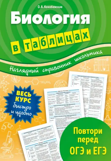 Ольга Конобевская - Биология в таблицах Ольга Конобевская - Биология в таблицах обложка книги