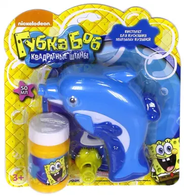 Пистолет механический с мыльными пузырями "Губка Боб" (Т58741) обложка книги