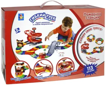 Гибкий трек "Пожарная станция" (113 деталей) (Т59308) обложка книги