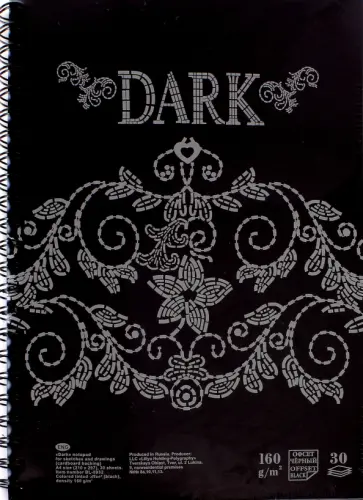 Блокнот для эскизов и зарисовок Dark. 30 листов. А4 (БЛ-8932) обложка книги