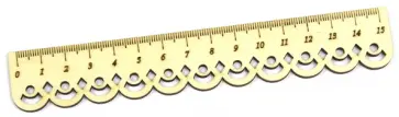 Линейка деревянная "Кружева" (25х160 мм) обложка книги