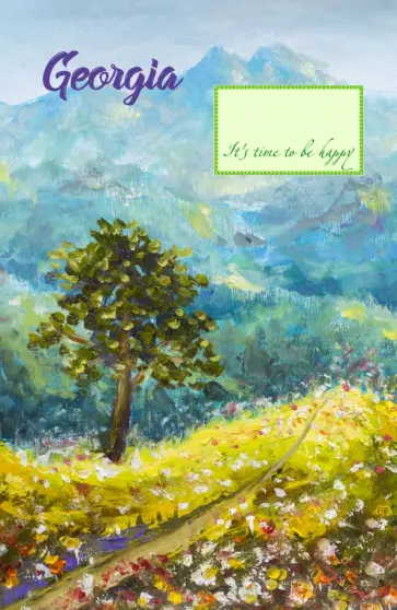 Блокнот. Грузия (Дорога в горах, А5) обложка книги