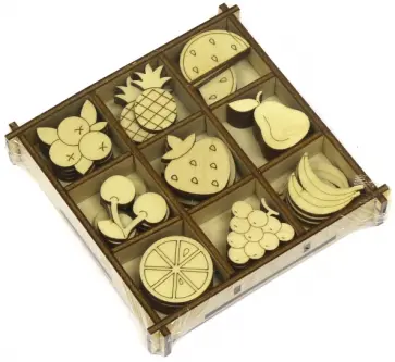 Фрукты Набор украшений в коробке 10,5х10,5 обложка книги