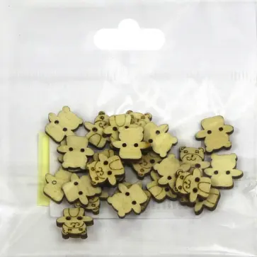 Набор пуговиц "Медведь средний". Комплект 25 шт. (П-2_2) обложка книги