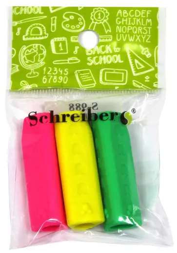 Ластик-насадка набор 3шт трехгранный (S 988) обложка книги