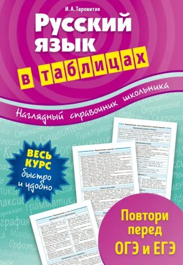 Ирина Таровитая - Русский язык в таблицах. 5-11 классы Ирина Таровитая - Русский язык в таблицах. 5-11 классы обложка книги
