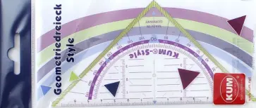 Треугольник-транспортир 45" 15см Style (2280329) обложка книги