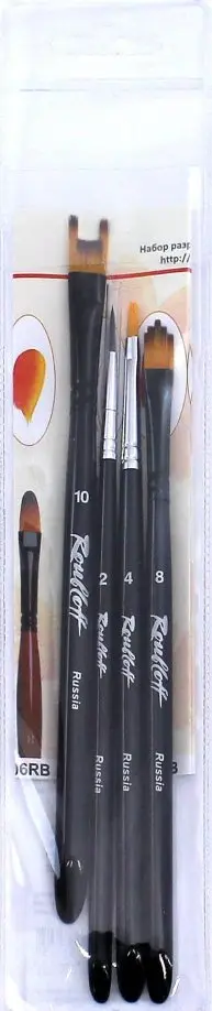 Набор кистей для творчества №5 (4 штуки) обложка книги