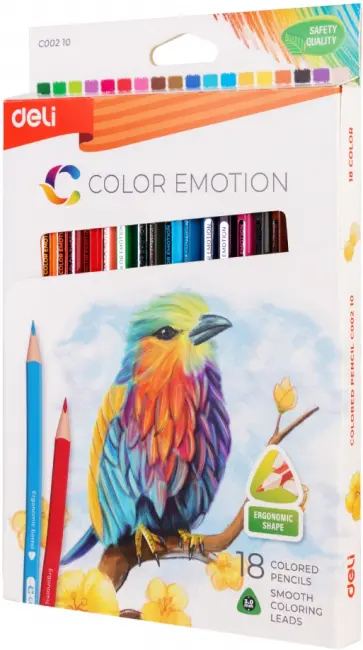 Карандаши "Color Emotion" (18 цветов, трехгранные) (EC00210) обложка книги