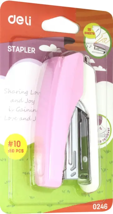 Степлер ручной (N10, 15 листов) (E0246) обложка книги