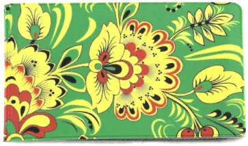 Визитница "Зеленая с цветочками" обложка книги