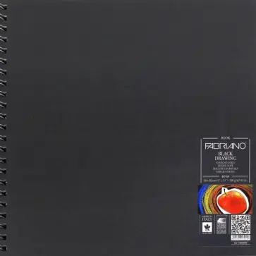 Скетчбук 60 листов, 30х30, черные страницы (19003030) Скетчбук 60 листов, 30х30, черные страницы (19003030) обложка книги