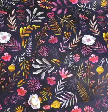 Бумага упаковочная "Dark Flowers" (1077185) обложка книги