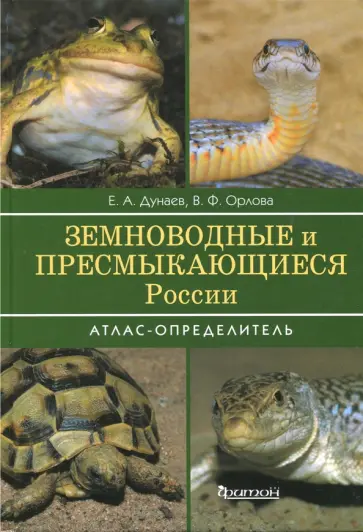Дунаев, Орлова - Земноводные и пресмыкающиеся России. Атлас-определитель Дунаев, Орлова - Земноводные и пресмыкающиеся России. Атлас-определитель обложка книги