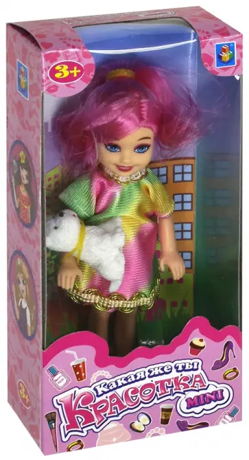 Кукла "Красотка mini", 13см, с питомцем (Т10170) обложка книги