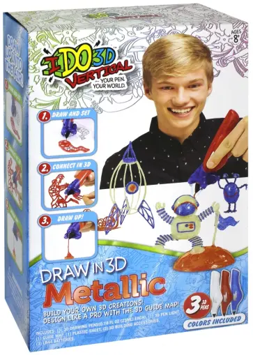 3D ручка "Вертикаль" (металлик, 3 ручки) (166090) обложка книги