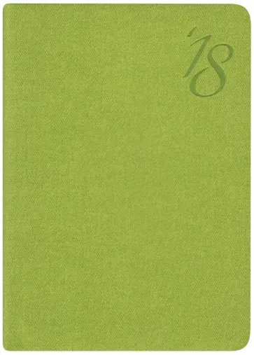 2018 Ежедневник датированный А6+, ДЖИНС САЛАТОВЫЙ (45250) обложка книги