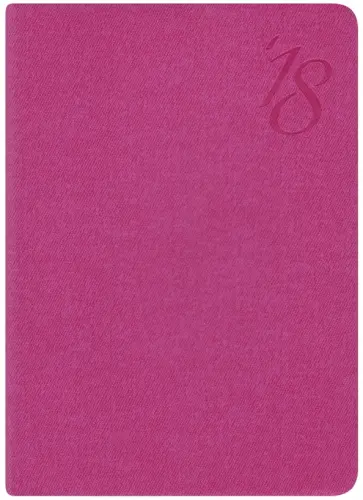 2018 Ежедневник датированный А6+, ДЖИНС МАЛИНОВЫЙ (45251) обложка книги