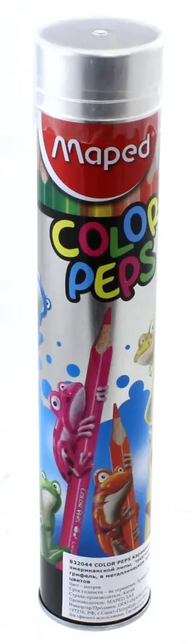 Карандаши цветные "Color'peps" (12 цветов, в тубусе) (832044) обложка книги