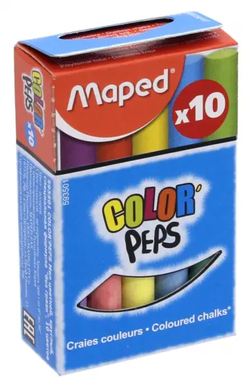 Мел "COLOR`PEPS" (10 цветов, круглый) (593501) обложка книги