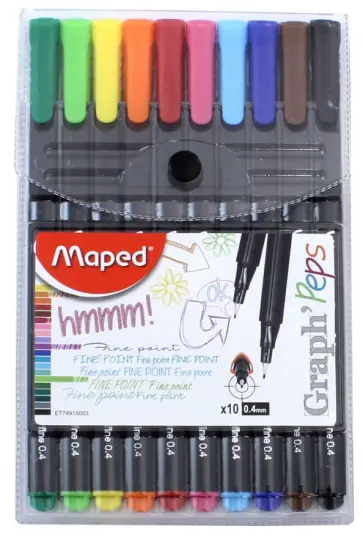 Капиллярные ручки "Graph Peps" (10 цветов) (749150) обложка книги