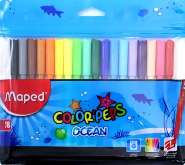 Фломастеры "Color'peps Ocean" (18 цветов) (845721) обложка книги