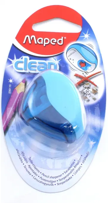 Точилка пластиковая "Clean" (1 отверстие, в ассортименте) (030110) обложка книги