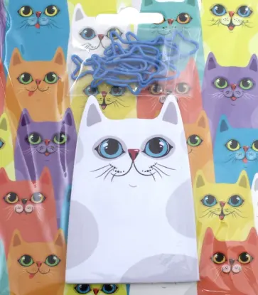 Канцелярский набор "Белая кошка" (бумага+скрепки) (76730) Канцелярский набор "Белая кошка" (бумага+скрепки) (76730) обложка книги