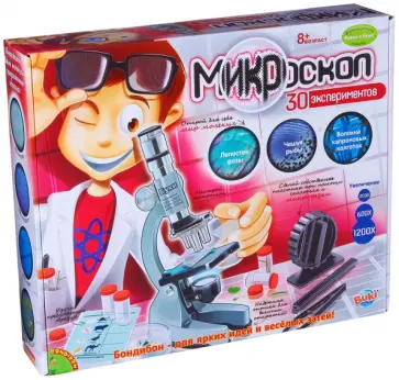 Французские опыты. Микроскоп (30 экспериментов) (ВВ1046) обложка книги