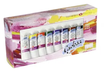 Набор художественных акриловых красок "Ладога" (8 цветов, тубы 18 мл) (2241178) обложка книги