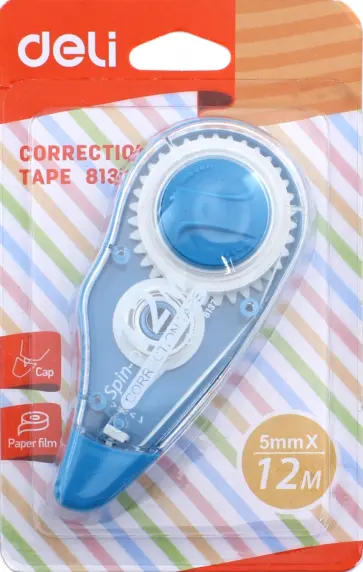 Лента корректирующая. 12мx5мм ассорти (E8137) обложка книги