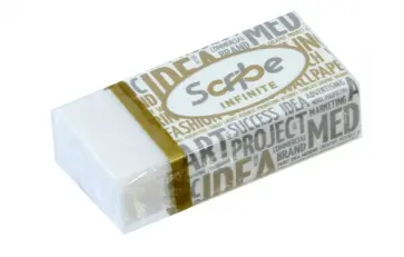 Ластик 20x10x40 мм белый (EH00510) обложка книги