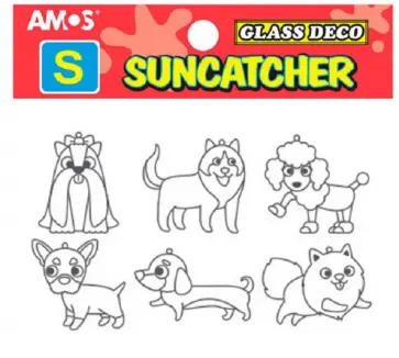 Витражи-мини "Набор 13. Веселые собачки" (6 штук) (23875) обложка книги