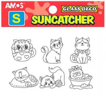 Витражи-мини "Набор 14. Веселые котята" (6 штук) (23876) обложка книги