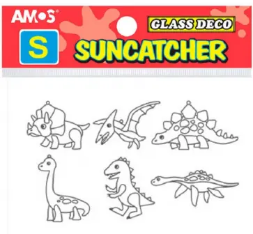 Витражи-мини "Набор 9. Динозавры" (6 штук) (23881) обложка книги