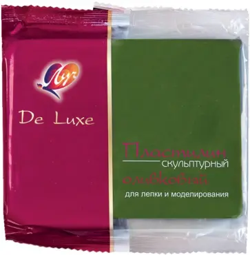Пластилин скульптурный "De Luxe" (300 гр, оливковый, твердый) (24С1506-08) Пластилин скульптурный "De Luxe" (300 гр, оливковый, твердый) (24С1506-08) обложка книги