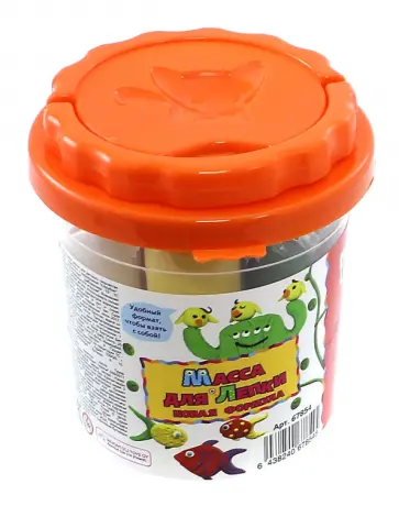 Масса для лепки в ведерке, 5 цветов (67854) обложка книги