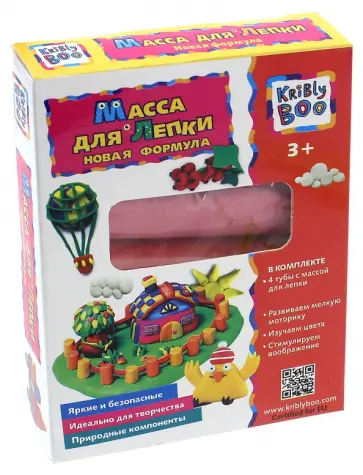Масса для лепки, 4 цвета (67849) обложка книги