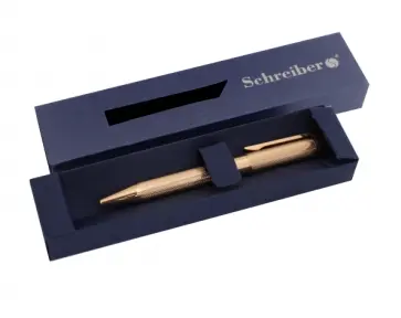 Ручка шариковая металлическая в футляре (синие чернила) (S-2809) обложка книги