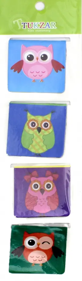 Закладки магнитные для книг "Совы" (4 штуки, в ассортименте) (Tz-7917) обложка книги