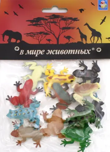 Игровой набор "Лягушки" (12 штук, 5 см) (Т50502) обложка книги