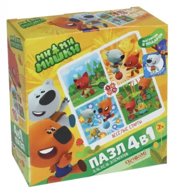 МиМиМишки. Пазл 4в1 "Веселые старты" (03513) обложка книги