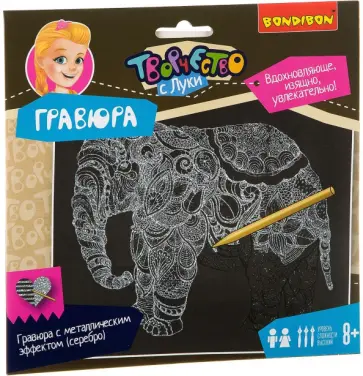 Набор для творчества. Гравюра серебряная взрослая (ВВ1962) обложка книги