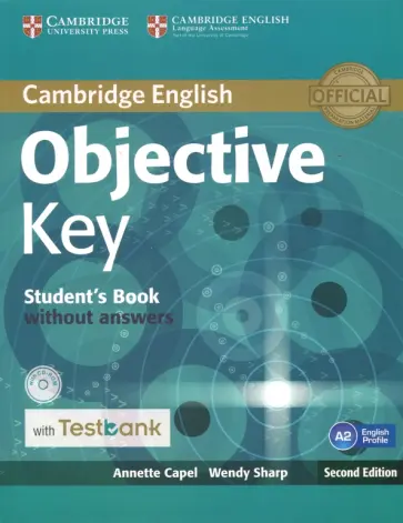 Capel, Sharp - Objective Key Student's Book without Answers with CD-ROM with Testbank обложка книги