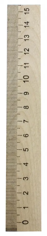 Линейка деревянная, 15 см обложка книги