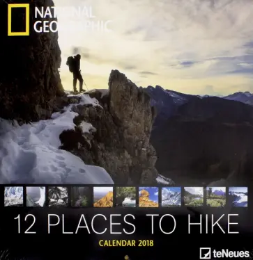 Календарь 2018 "NG 12 мест для походов"30*30 (95441) обложка книги